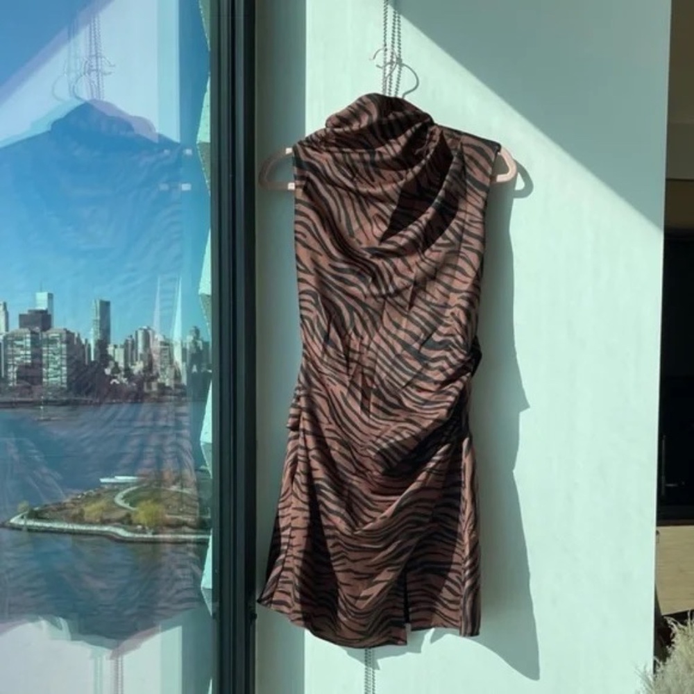 Misha Lexia Animal-Print Mini Dress - Picture 6 of 7